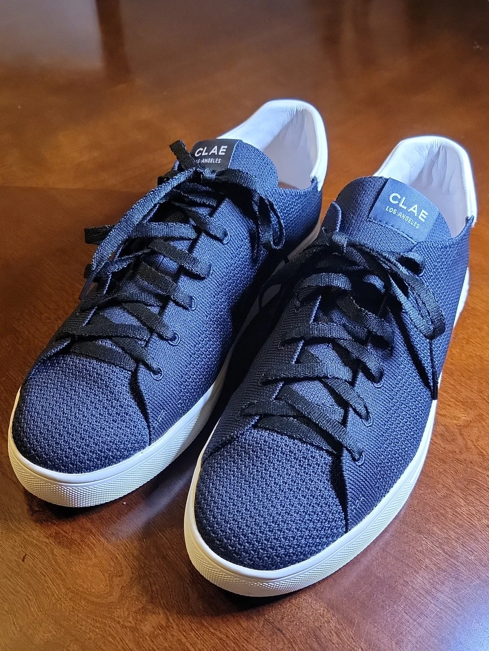 Clae Bradley Knit Low-Top Sneakers in Navy